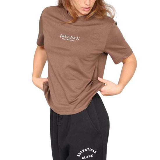 Blank Essentials Dames-T-shirt met logo uit de Essentials-collectie in boyfriend-stijl (Chocolade) - Image 1