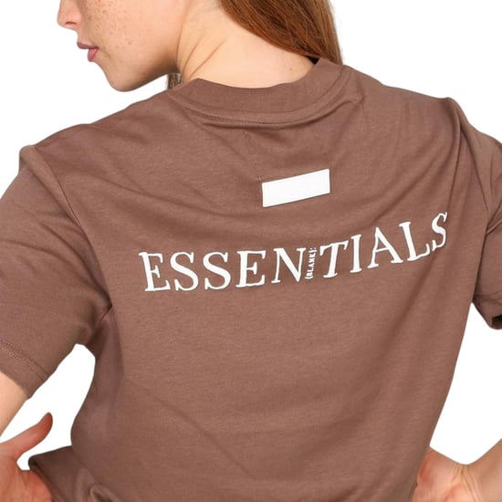 Blank Essentials Dames-T-shirt met logo uit de Essentials-collectie in boyfriend-stijl (Chocolade) - Image 4