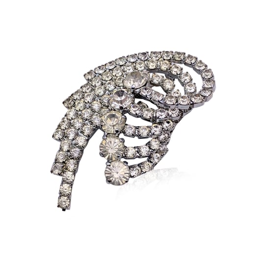 Dolce & Gabbana metalen broche met kristallen - Image 1
