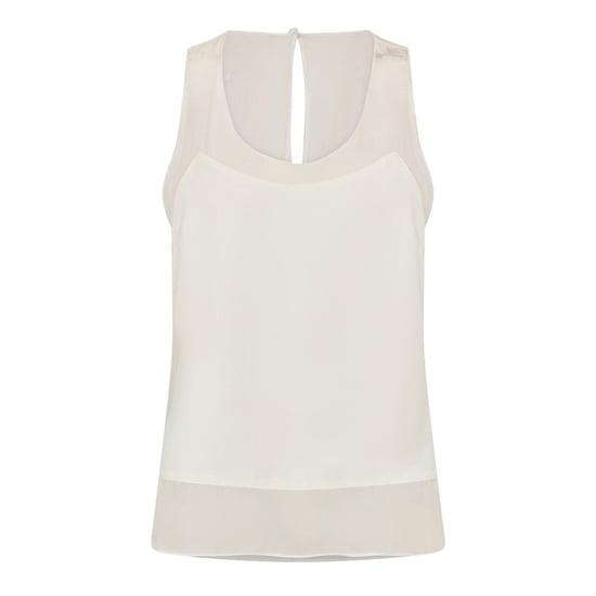 Ted Baker Vrouwen/dames Racerback Mouwloze Vest Top (Ivoor) - Image 1