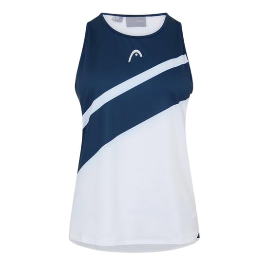 Head Tennistanktop met ronde hals voor dames (Wit, Marine) - Image 1
