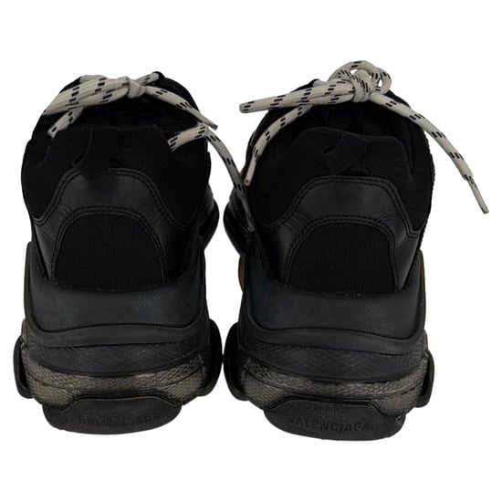 Balenciaga Triple S Heldere Zool Sneakers in Zwart Polyester - Image 2