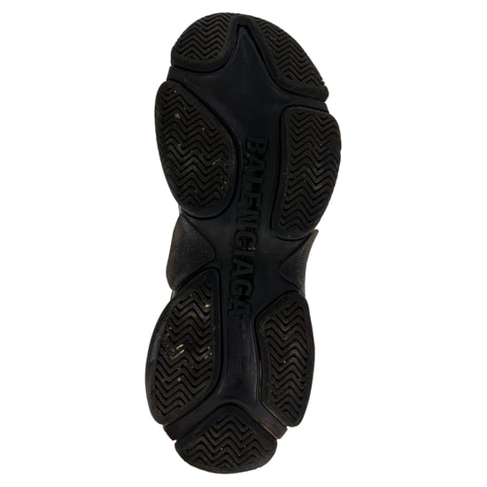 Balenciaga Triple S Heldere Zool Sneakers in Zwart Polyester - Image 3