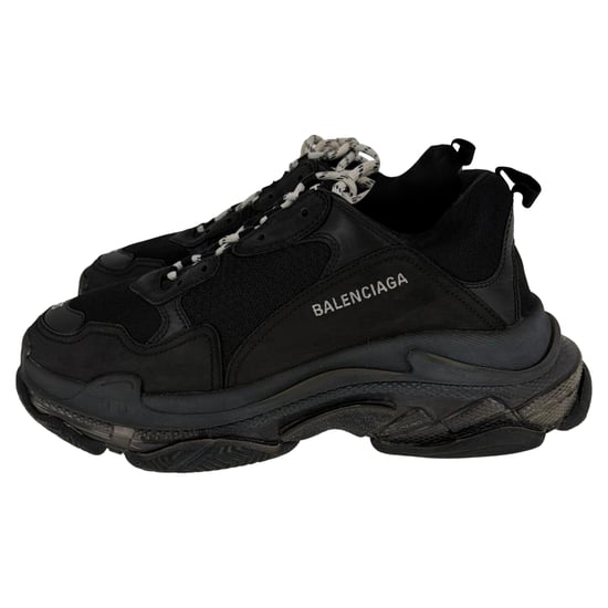 Balenciaga Triple S Heldere Zool Sneakers in Zwart Polyester - Image 4