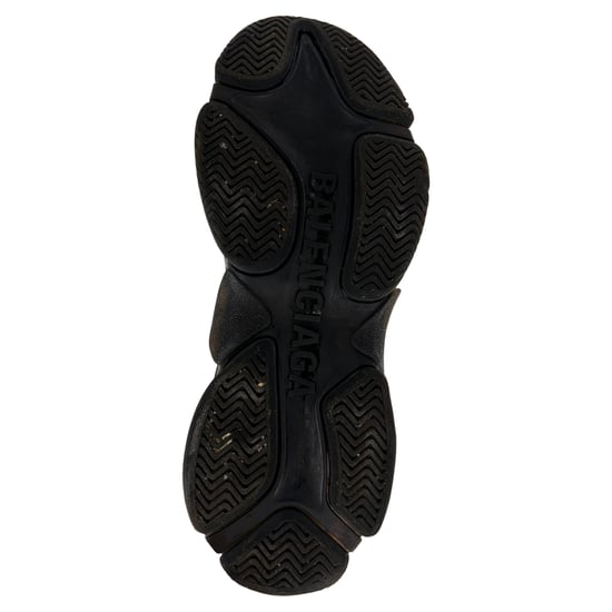 Balenciaga Triple S Heldere Zool Sneakers in Zwart Polyester - Image 5