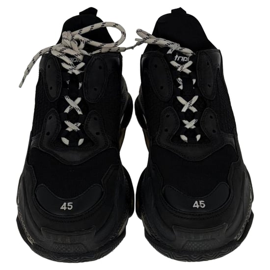 Balenciaga Triple S Heldere Zool Sneakers in Zwart Polyester - Image 6
