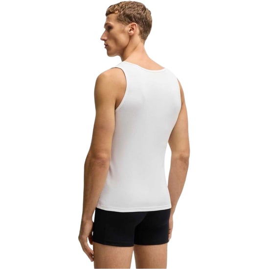 Boss Heren-tanktop met ronde hals en normale pasvorm (set van 3) (Wit) - Image 3