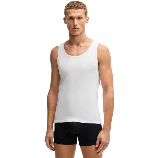 Boss Heren-tanktop met ronde hals en normale pasvorm (set van 3) (Wit) - Image 4