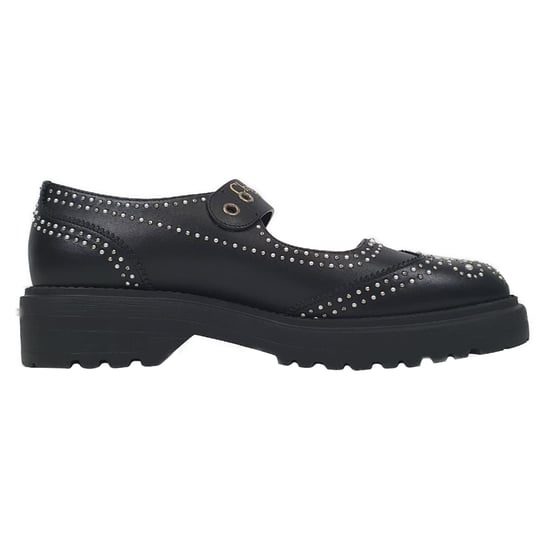 Dior D-Society Baby Versierde Mary Jane Flats in Zwart Leer - Image 1