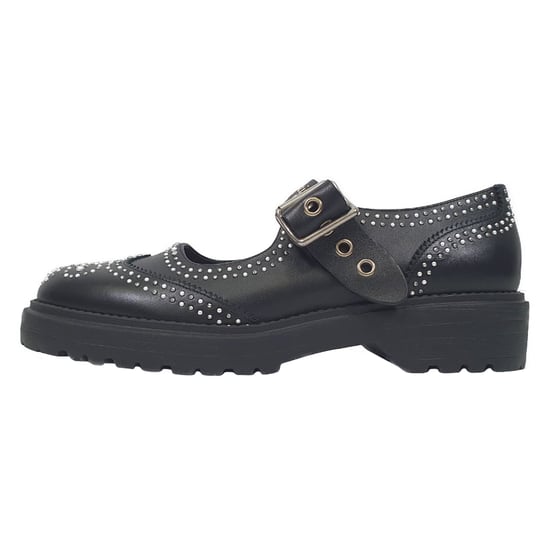 Dior D-Society Baby Versierde Mary Jane Flats in Zwart Leer - Image 4