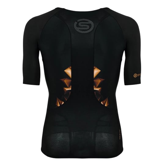 Skins Heren A400 Geometrisch Patroon Compressie T-shirt (Zwart) - Image 2
