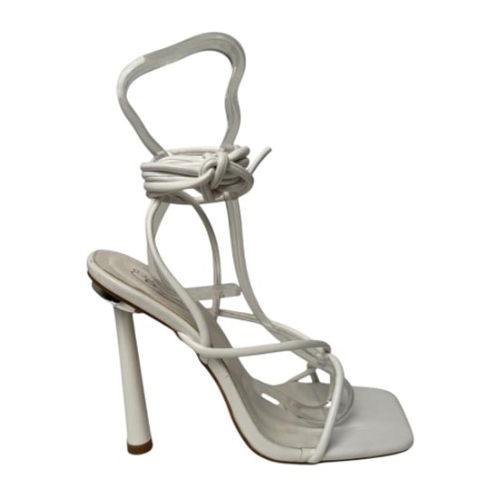 Chic Leren sandalen met naaldhak voor dames (Wit) - Image 1