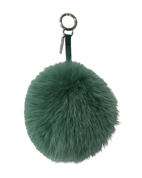 Fendi Initial Pom-Pom Sleutelhanger in Groen Bont - Image 2