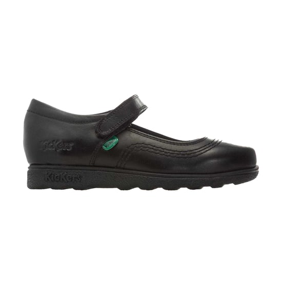 Kickers Meisjes Fragma Pop Leren Schoolschoenen (Zwart) - Image 1