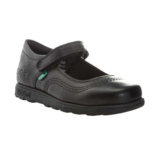 Kickers Meisjes Fragma Pop Leren Schoolschoenen (Zwart) - Image 5
