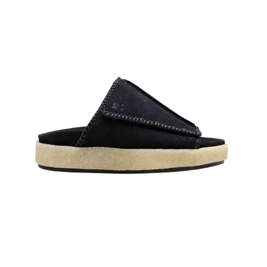 Clarks Originals Heren Overleigh Suede Sliders (Zwart) - Image 1
