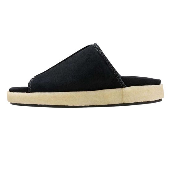 Clarks Originals Heren Overleigh Suede Sliders (Zwart) - Image 3