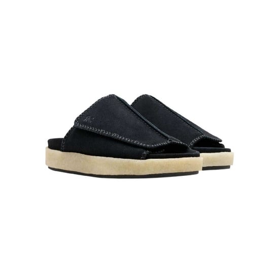 Clarks Originals Heren Overleigh Suede Sliders (Zwart) - Image 5