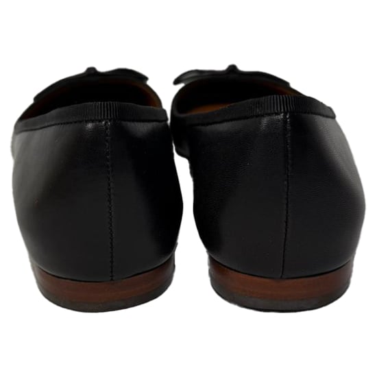 Celine Ballerina's met Strikdetails in Zwart Leer - Image 4