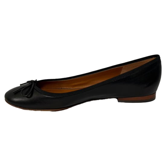 Celine Ballerina's met Strikdetails in Zwart Leer - Image 5