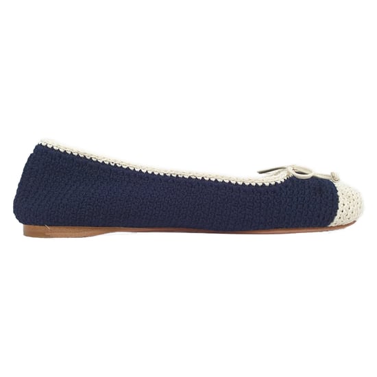 Miu Miu Gehaakte Ballerina's met Teenkap in Donkerblauw Katoen - Image 1