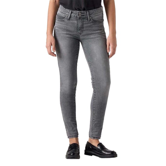 Levis Dames/Dames 711 Dubbele Knoop Skinny Jeans (Lichtgrijs) - Image 1