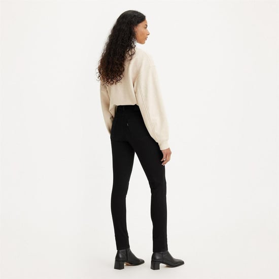 Levis Dames/Dames 721 Denim Skinny Jeans (Zwart) - Image 4