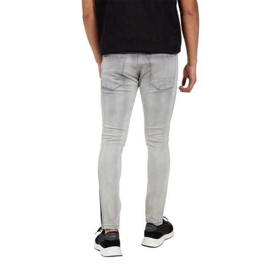 Brave Soul Heren skinny jeans met strepen (Grijs) - Image 2