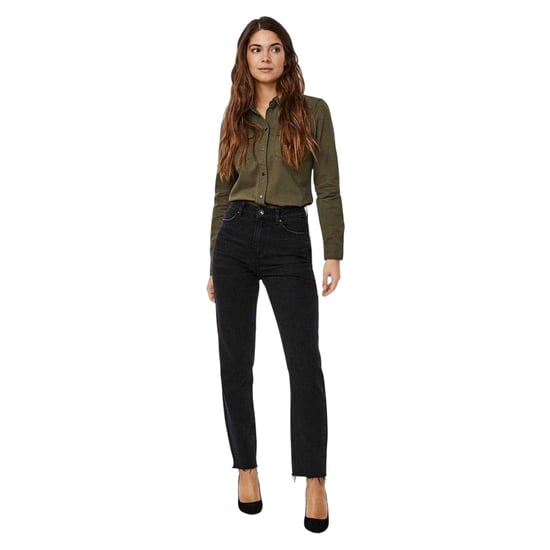 Vero Moda Damesjeans met hoge taille (mom-jeans) (Zwarte denim) - Image 1