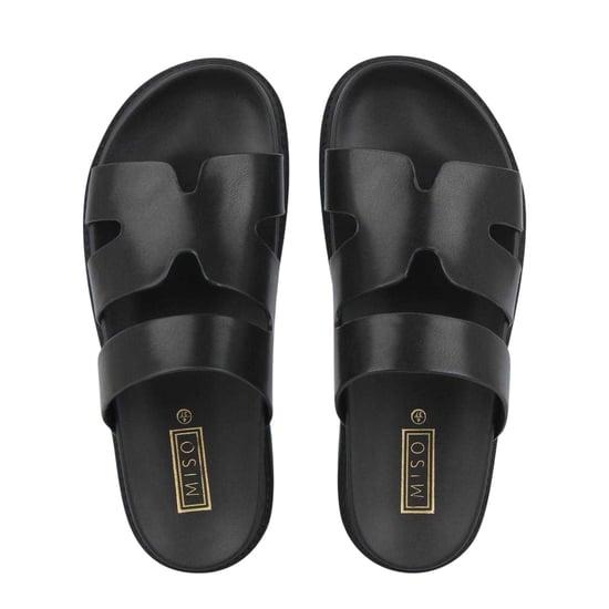 Miso Leren slippers voor dames (Zwart) - Image 3