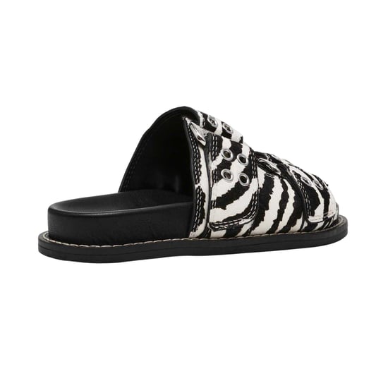 Steve Madden Dames/Dames Agent Zebraprint Sliders (Wit, Zwart) - Image 2