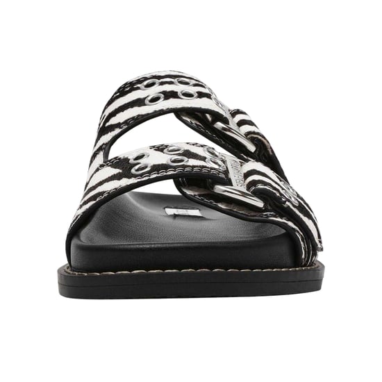 Steve Madden Dames/Dames Agent Zebraprint Sliders (Wit, Zwart) - Image 4