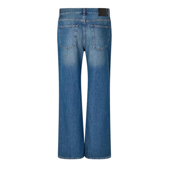 Off White Herenjeans met wijde pijpen en een relaxte pasvorm (Medium Blauw) - Image 2