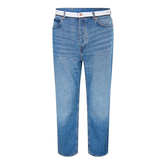 Hugo Heren Nate Denim Jeans Wijde Pijpen (Medium Blauw) - Image 1