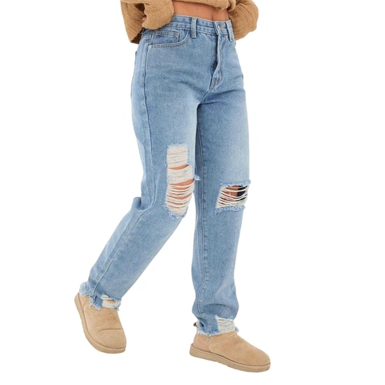 I Saw It First Dames/Dames Katoenen Denim Jeans (Blauw) - Image 2
