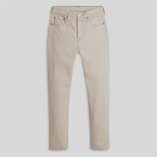 Levis Damesjeans 501 met rechte pijpen en enkellengte (Suikerspin) - Image 1