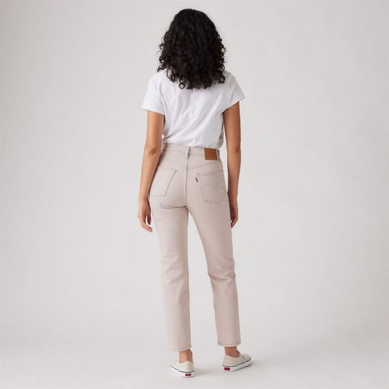 Levis Damesjeans 501 met rechte pijpen en enkellengte (Suikerspin) - Image 4