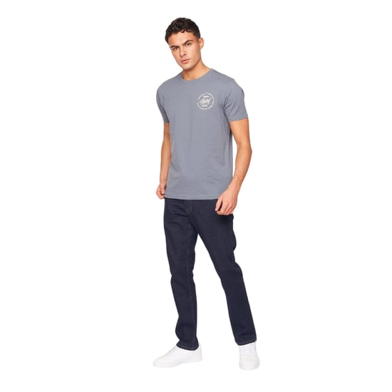 Crosshatch Herenjeans met rechte pijpen en ruwe naden (Blauw) - Image 1
