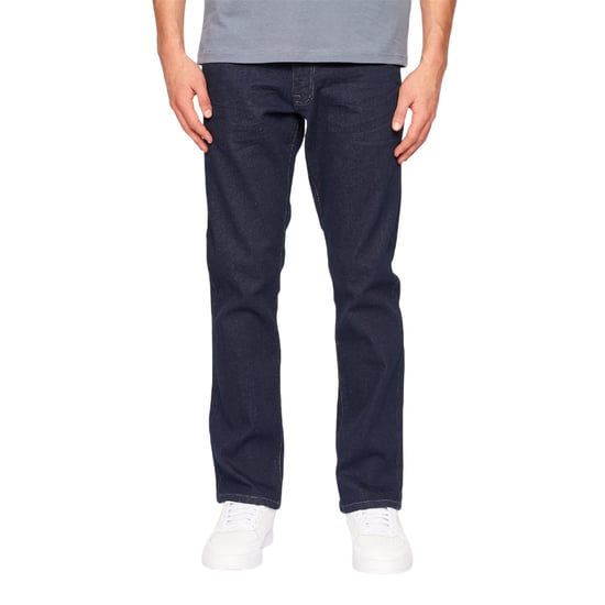 Crosshatch Herenjeans met rechte pijpen en ruwe naden (Blauw) - Image 2