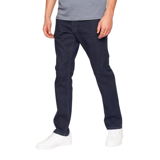 Crosshatch Herenjeans met rechte pijpen en ruwe naden (Blauw) - Image 4