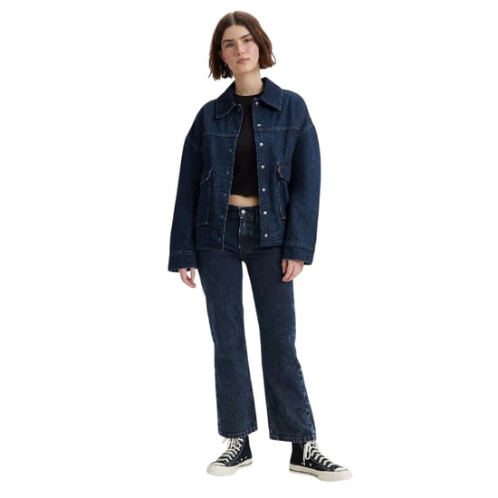 Levis Dames/Dames Denim Mid Rise Straight Leg Jeans (Marine) - Image 1