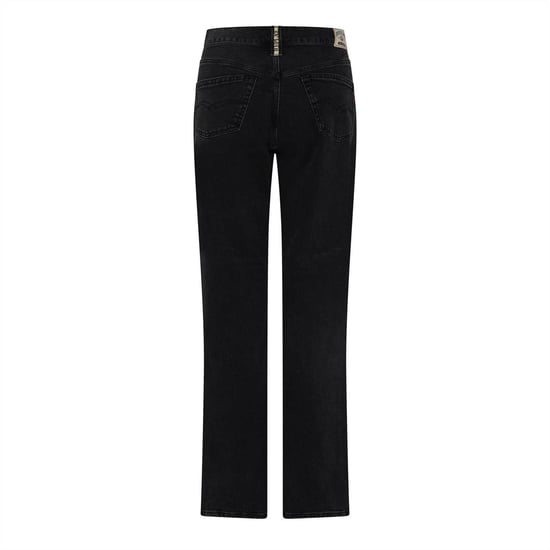 Replay Damesjeans van katoenen denim met dubbele knoopsluiting en recht model (Zwart) - Image 2