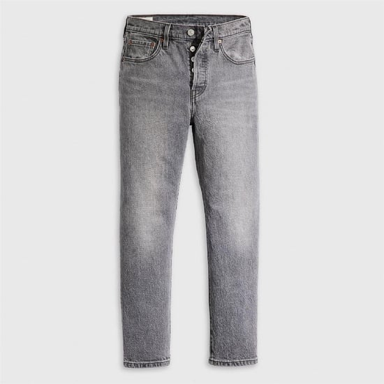 Levis Damesjeans 501 met rechte pijpen en enkellengte (De weg op) - Image 1