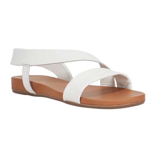 Dune London Dames/Dames Lucina Leren Platte Sandalen (Wit) - Image 3