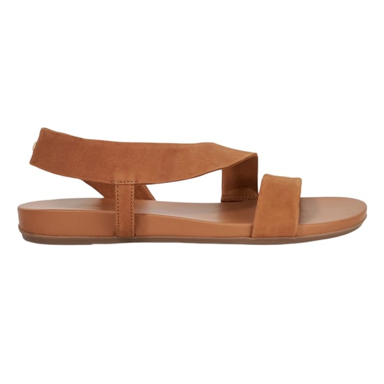 Dune London Dames/Dames Lucina Leren Platte Sandalen (Tan) - Image 1