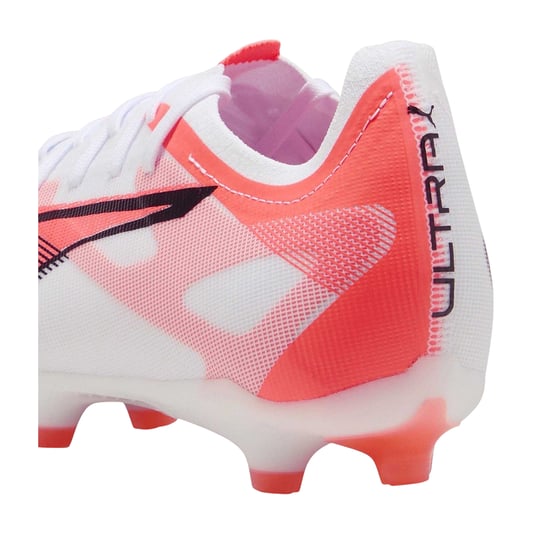 Puma Heren Ultra 5 Match Stevige Grond Voetbalschoenen (Wit, Rood) - Image 2