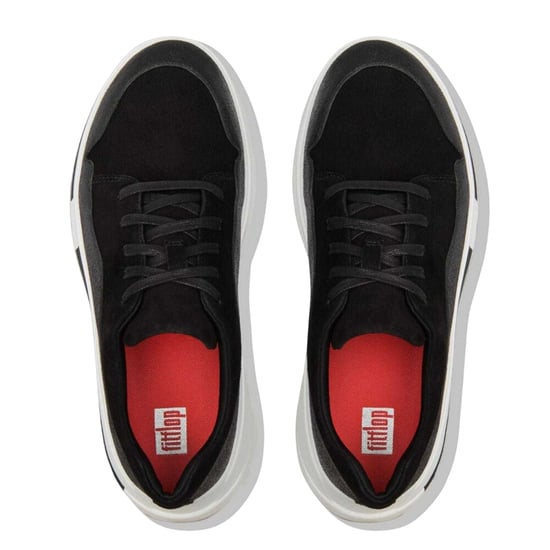 Fit Flop Heren-sneakers van suède met dikke zool (Zwart) - Image 3