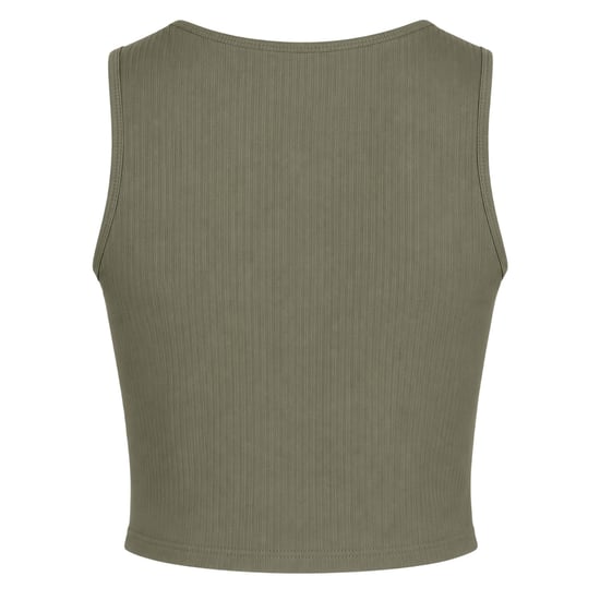 Pieces Korte, slanke, mouwloze tanktop voor dames (Diep groen) - Image 2