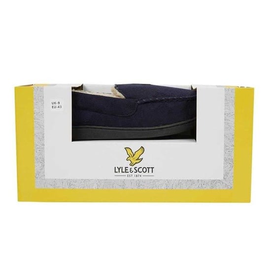 Lyle & Scott Heren-mocassinslippers van imitatiesuède van Aspen (Marine) - Image 4