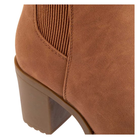 Only Dames/Dames Faux Suede Blokhak Chelsea Laarzen (Cognac) - Image 3